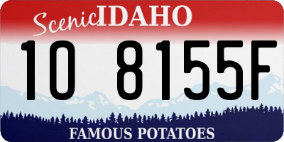 ID license plate 1O8155F