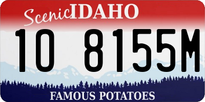 ID license plate 1O8155M