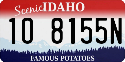 ID license plate 1O8155N
