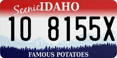 ID license plate 1O8155X