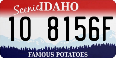 ID license plate 1O8156F