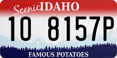 ID license plate 1O8157P