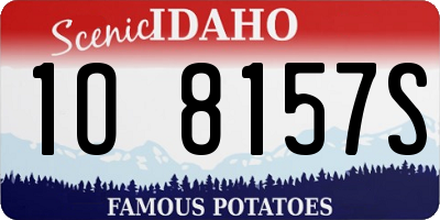 ID license plate 1O8157S