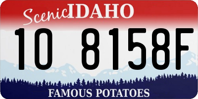 ID license plate 1O8158F