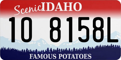 ID license plate 1O8158L