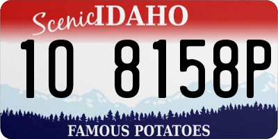 ID license plate 1O8158P