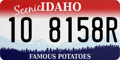 ID license plate 1O8158R