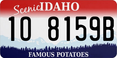 ID license plate 1O8159B