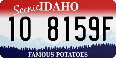 ID license plate 1O8159F