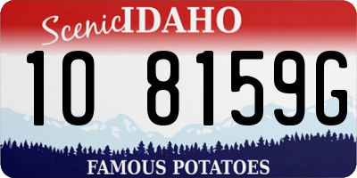 ID license plate 1O8159G