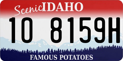 ID license plate 1O8159H