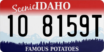 ID license plate 1O8159T