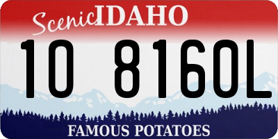 ID license plate 1O8160L