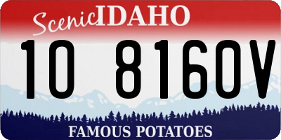 ID license plate 1O8160V