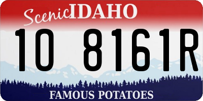 ID license plate 1O8161R