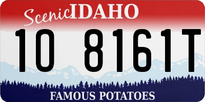 ID license plate 1O8161T