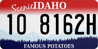 ID license plate 1O8162H