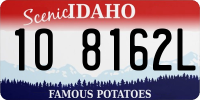 ID license plate 1O8162L