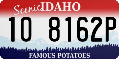 ID license plate 1O8162P
