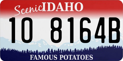 ID license plate 1O8164B