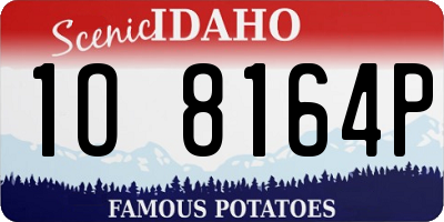 ID license plate 1O8164P