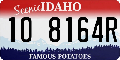ID license plate 1O8164R