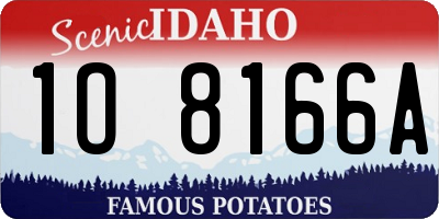 ID license plate 1O8166A