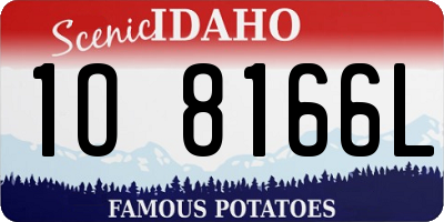 ID license plate 1O8166L
