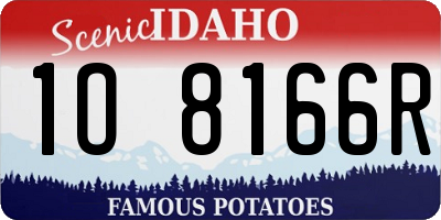 ID license plate 1O8166R