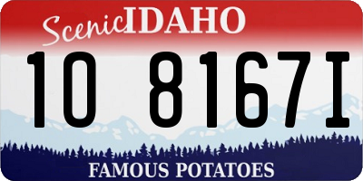 ID license plate 1O8167I