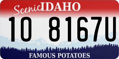 ID license plate 1O8167U