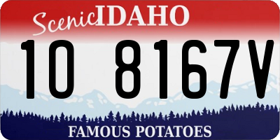 ID license plate 1O8167V