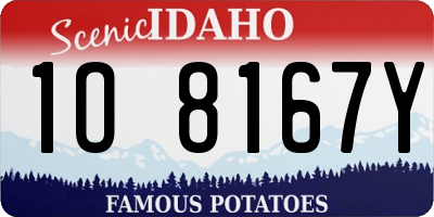 ID license plate 1O8167Y