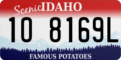 ID license plate 1O8169L