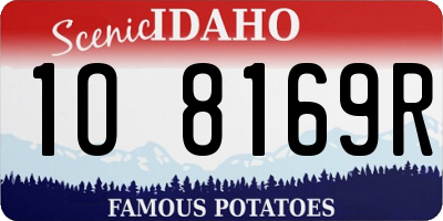 ID license plate 1O8169R
