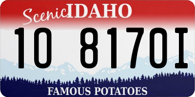 ID license plate 1O8170I