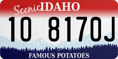 ID license plate 1O8170J