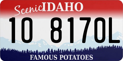 ID license plate 1O8170L