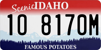 ID license plate 1O8170M