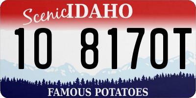 ID license plate 1O8170T