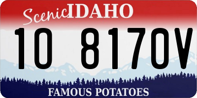 ID license plate 1O8170V