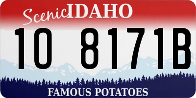 ID license plate 1O8171B