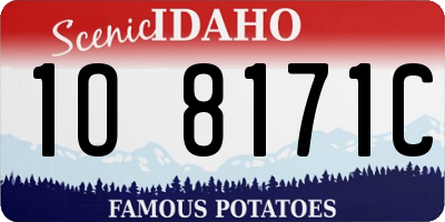 ID license plate 1O8171C