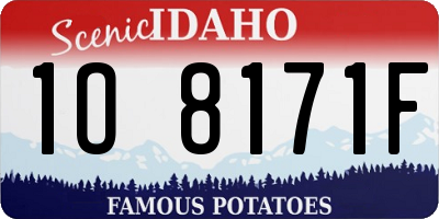 ID license plate 1O8171F