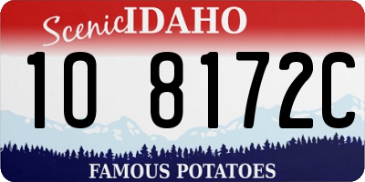 ID license plate 1O8172C