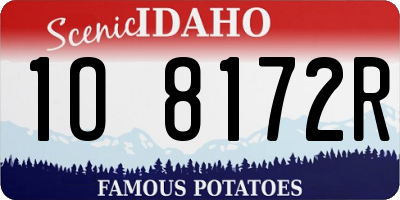 ID license plate 1O8172R