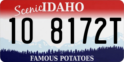 ID license plate 1O8172T