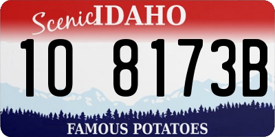ID license plate 1O8173B