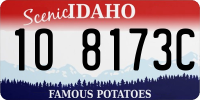 ID license plate 1O8173C