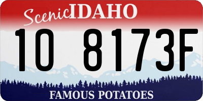 ID license plate 1O8173F